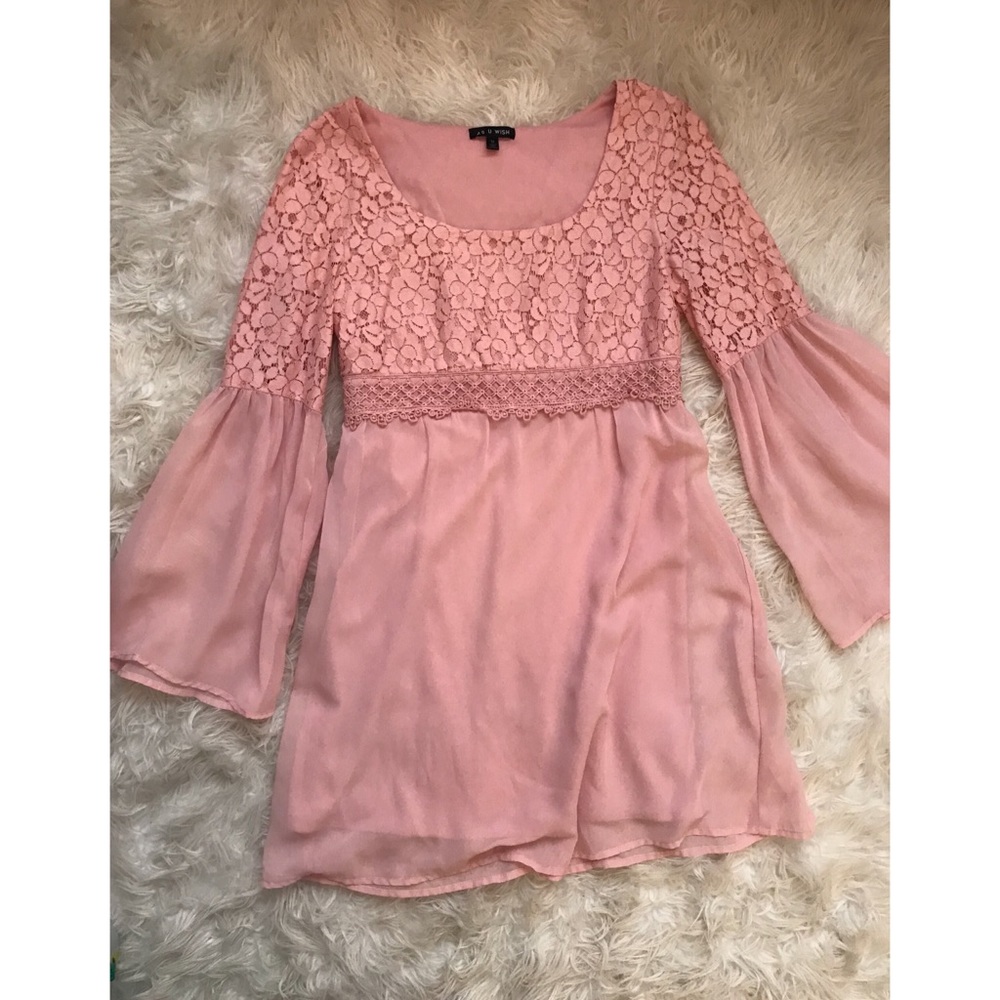 Pink Long Sleeve Dress